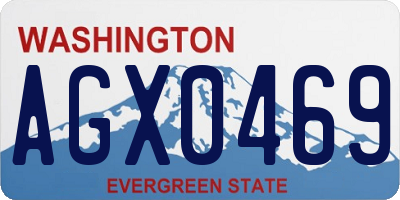 WA license plate AGX0469