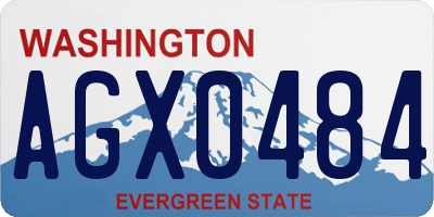 WA license plate AGX0484