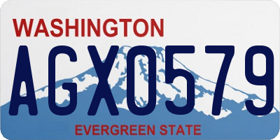 WA license plate AGX0579