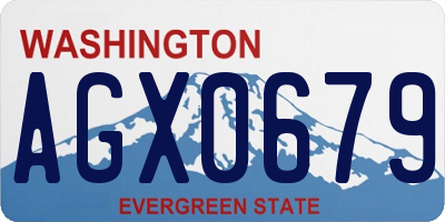 WA license plate AGX0679
