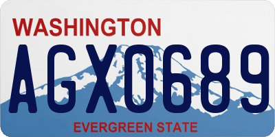 WA license plate AGX0689