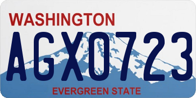 WA license plate AGX0723