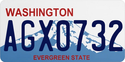 WA license plate AGX0732