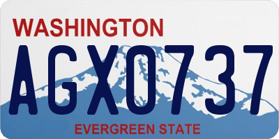 WA license plate AGX0737