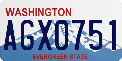 WA license plate AGX0751