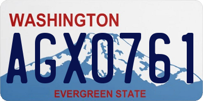 WA license plate AGX0761