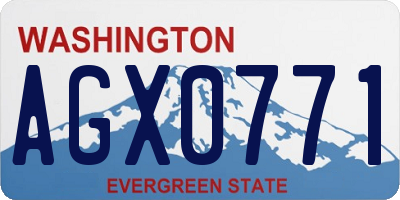 WA license plate AGX0771
