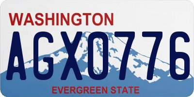 WA license plate AGX0776