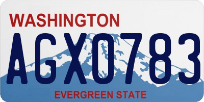 WA license plate AGX0783