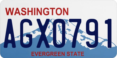 WA license plate AGX0791