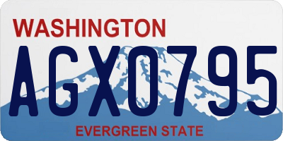 WA license plate AGX0795