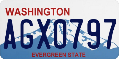 WA license plate AGX0797
