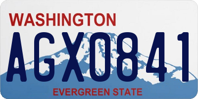 WA license plate AGX0841