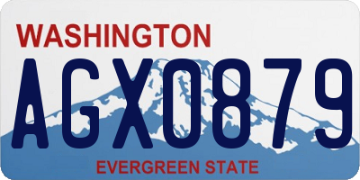 WA license plate AGX0879