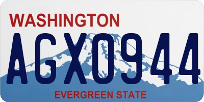 WA license plate AGX0944
