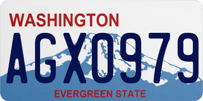WA license plate AGX0979