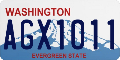 WA license plate AGX1011