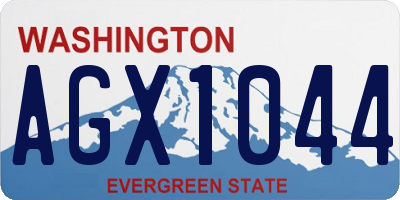 WA license plate AGX1044