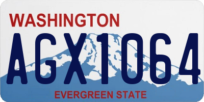 WA license plate AGX1064