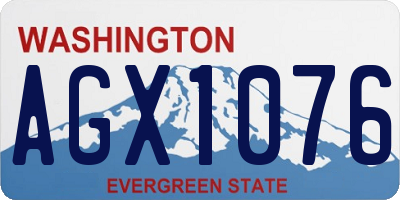 WA license plate AGX1076