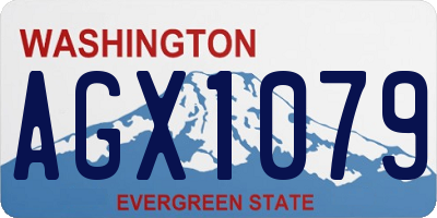 WA license plate AGX1079