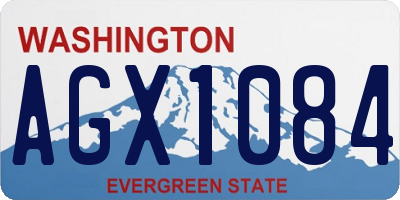 WA license plate AGX1084
