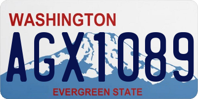 WA license plate AGX1089