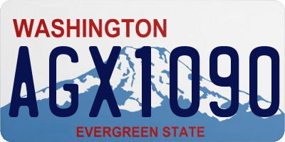 WA license plate AGX1090