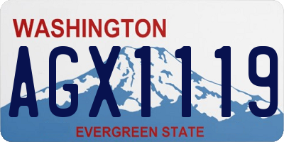 WA license plate AGX1119