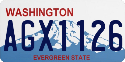 WA license plate AGX1126