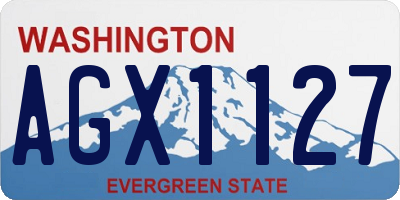 WA license plate AGX1127