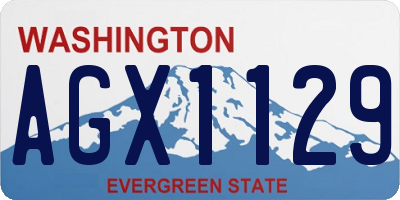 WA license plate AGX1129