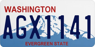 WA license plate AGX1141