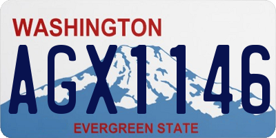 WA license plate AGX1146