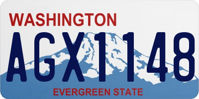 WA license plate AGX1148