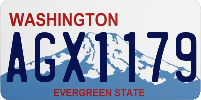 WA license plate AGX1179