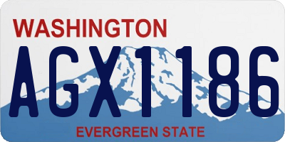 WA license plate AGX1186