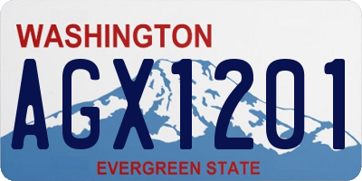 WA license plate AGX1201