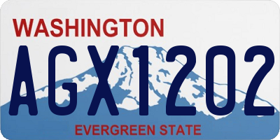 WA license plate AGX1202