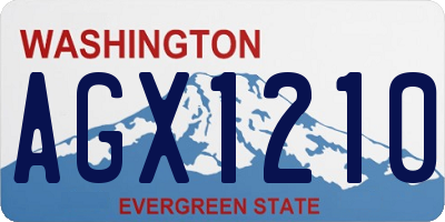 WA license plate AGX1210