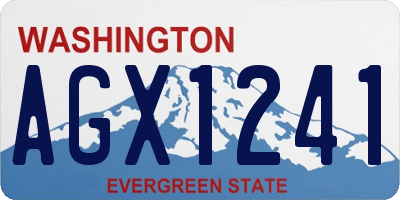 WA license plate AGX1241