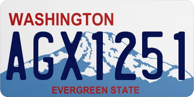 WA license plate AGX1251