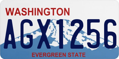 WA license plate AGX1256