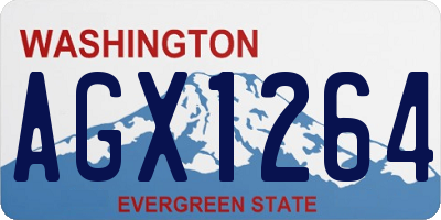 WA license plate AGX1264