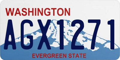 WA license plate AGX1271