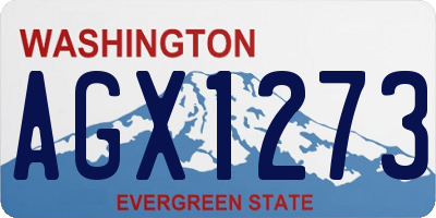WA license plate AGX1273