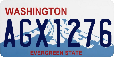 WA license plate AGX1276