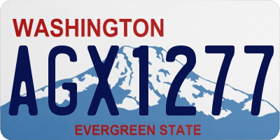 WA license plate AGX1277