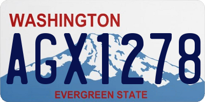 WA license plate AGX1278