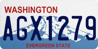 WA license plate AGX1279